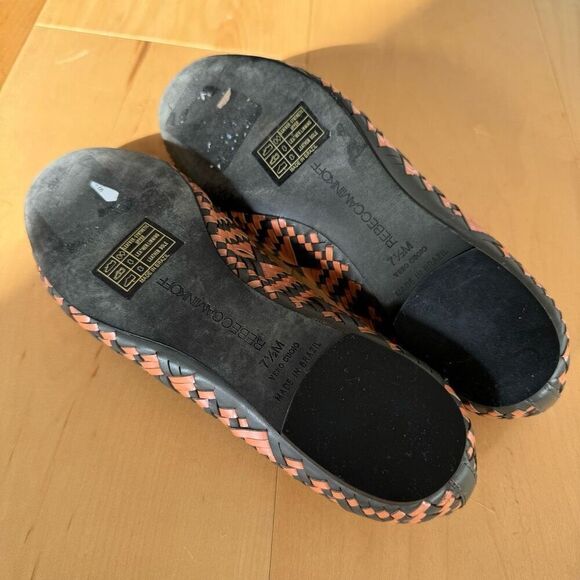 Rebecca Minkoff Woven Leather Flats 7.5 Gray Ballet - Picture 5 of 5